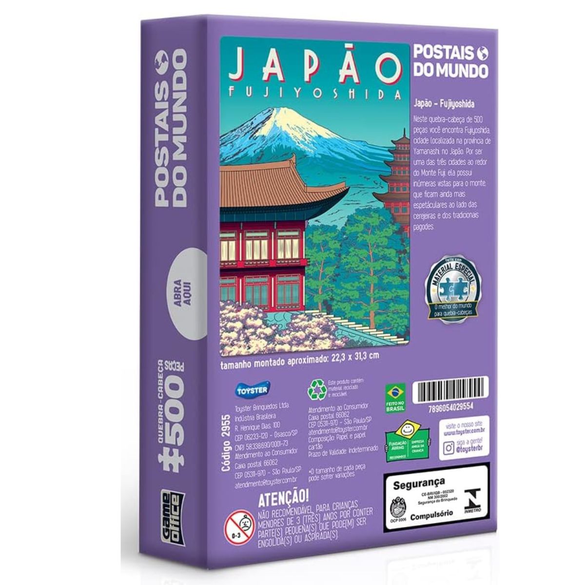 Quebra Cabeça Japão Fujiyoshida - Postais do Mundo / 500 Peças Nano - Toyster Quebra Cabeça Japão Fujiyoshida - Postais do Mundo / 500 Peças Nano - Toyster